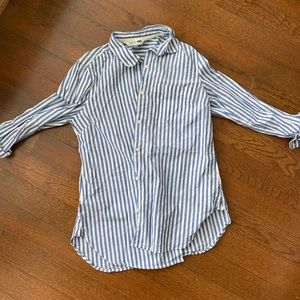 Old Navy “The Tunic Shirt” Blue & White Button Dow